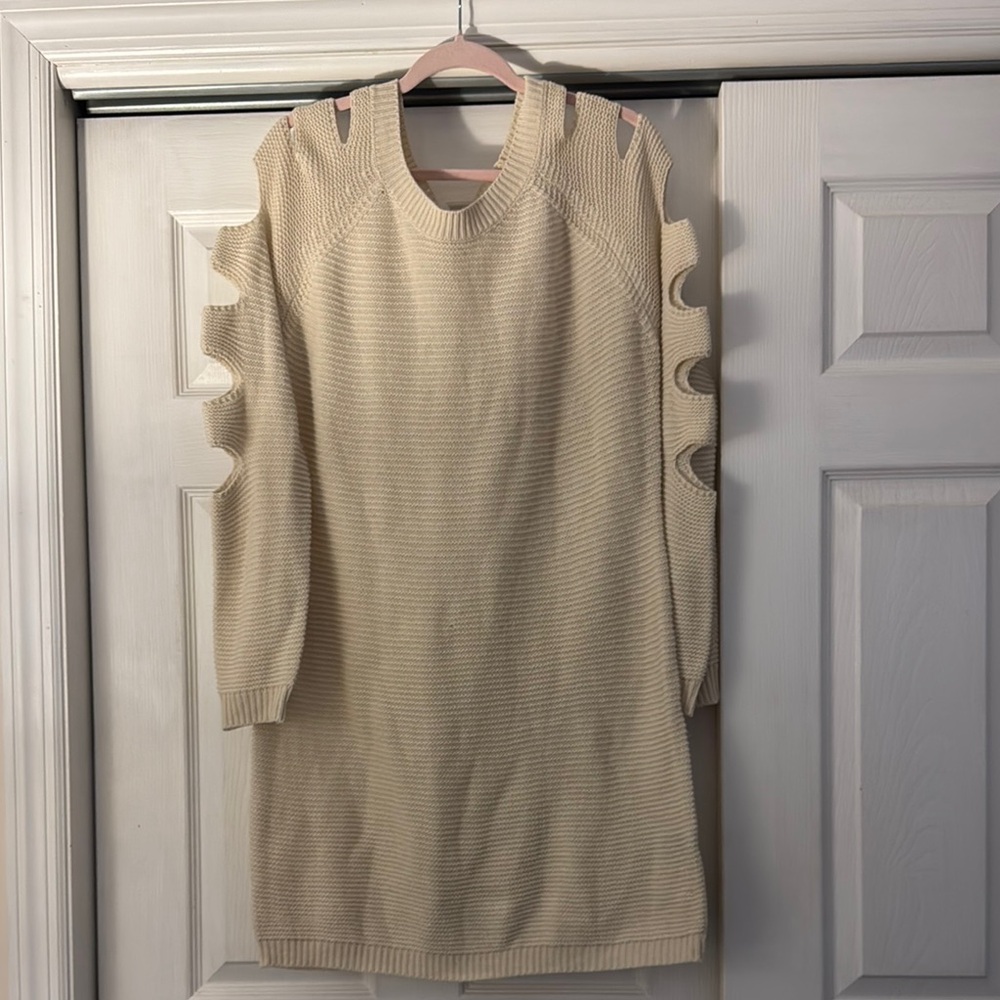 Elegant Cream Midi Dress